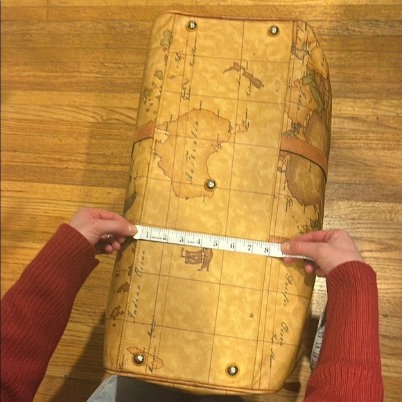 Vintage Alviero Martini Map Print Travel Bag - Picture 6 of 16